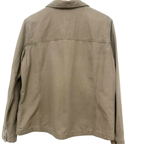 COLUMBIA Utility Jacket Full Zip Dark Khaki Womens Size Large Multiple Pockets - Picture 5 of 10